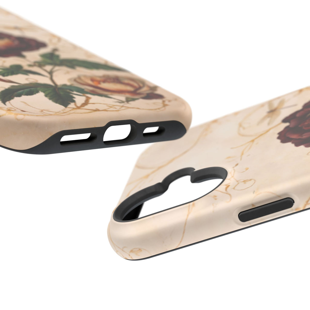Vintage Burgundy Rose iPhone MagSafe Case