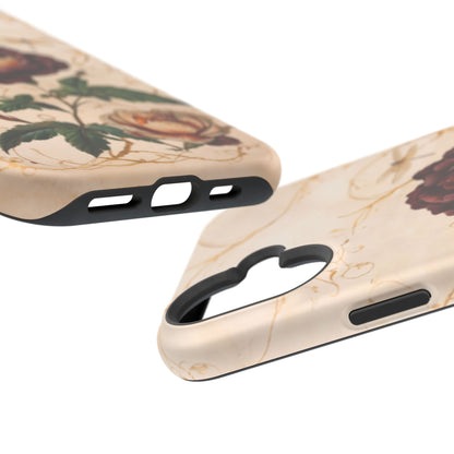Vintage Burgundy Rose iPhone MagSafe Case