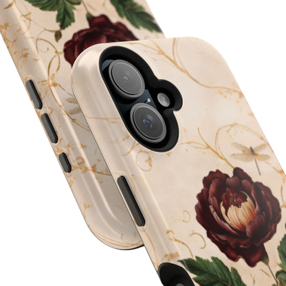 Vintage Burgundy Rose iPhone MagSafe Case