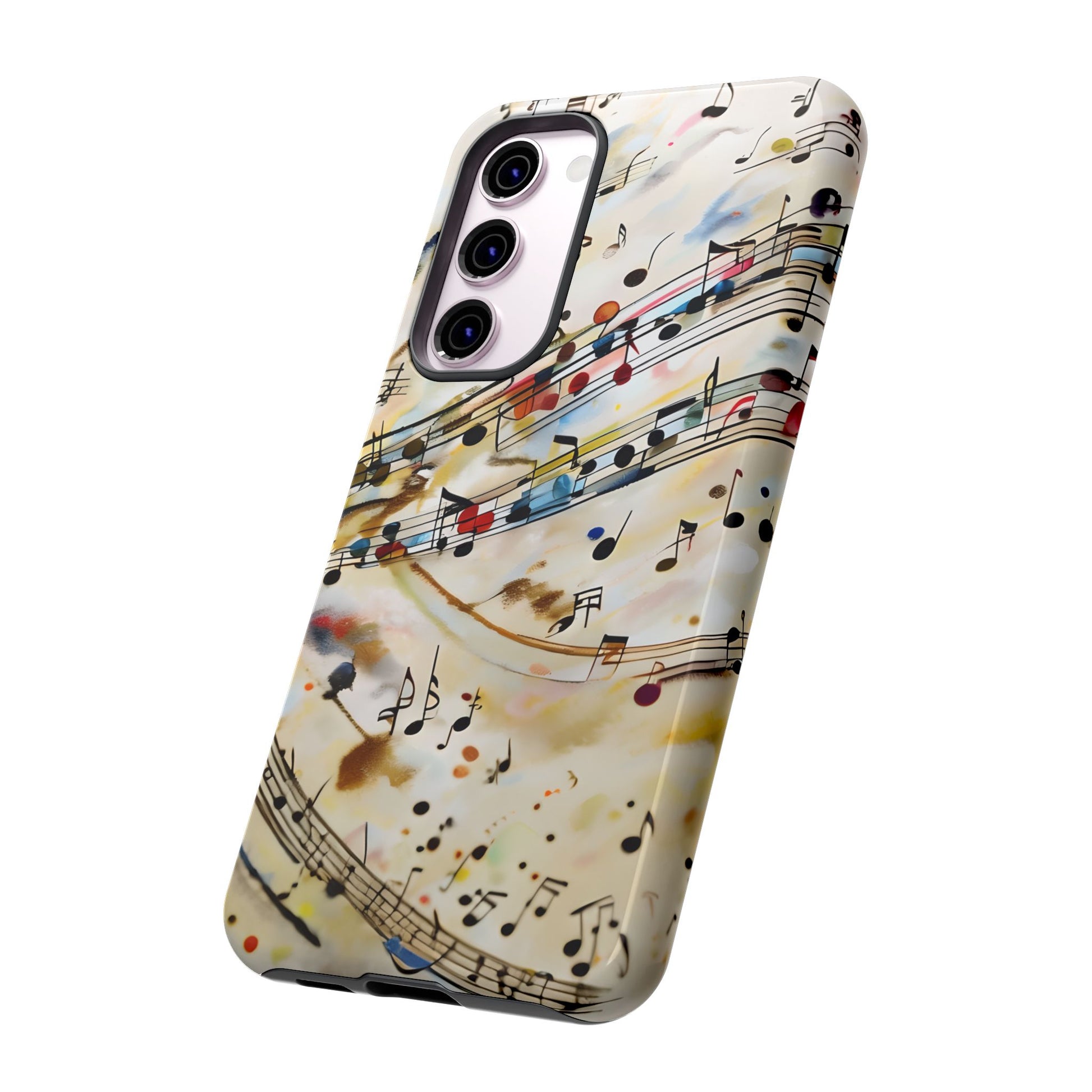 Melodic Flow Abstract Music Notes Tough Case for Samsung Galaxy S23 Plus- Premium Shockproof Designer Phone Cover
