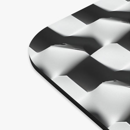 Monochrome Grid Mouse Pad - Premium 9x8 " Non-Slip Desk Mat for Work, Gaming & Office Decor