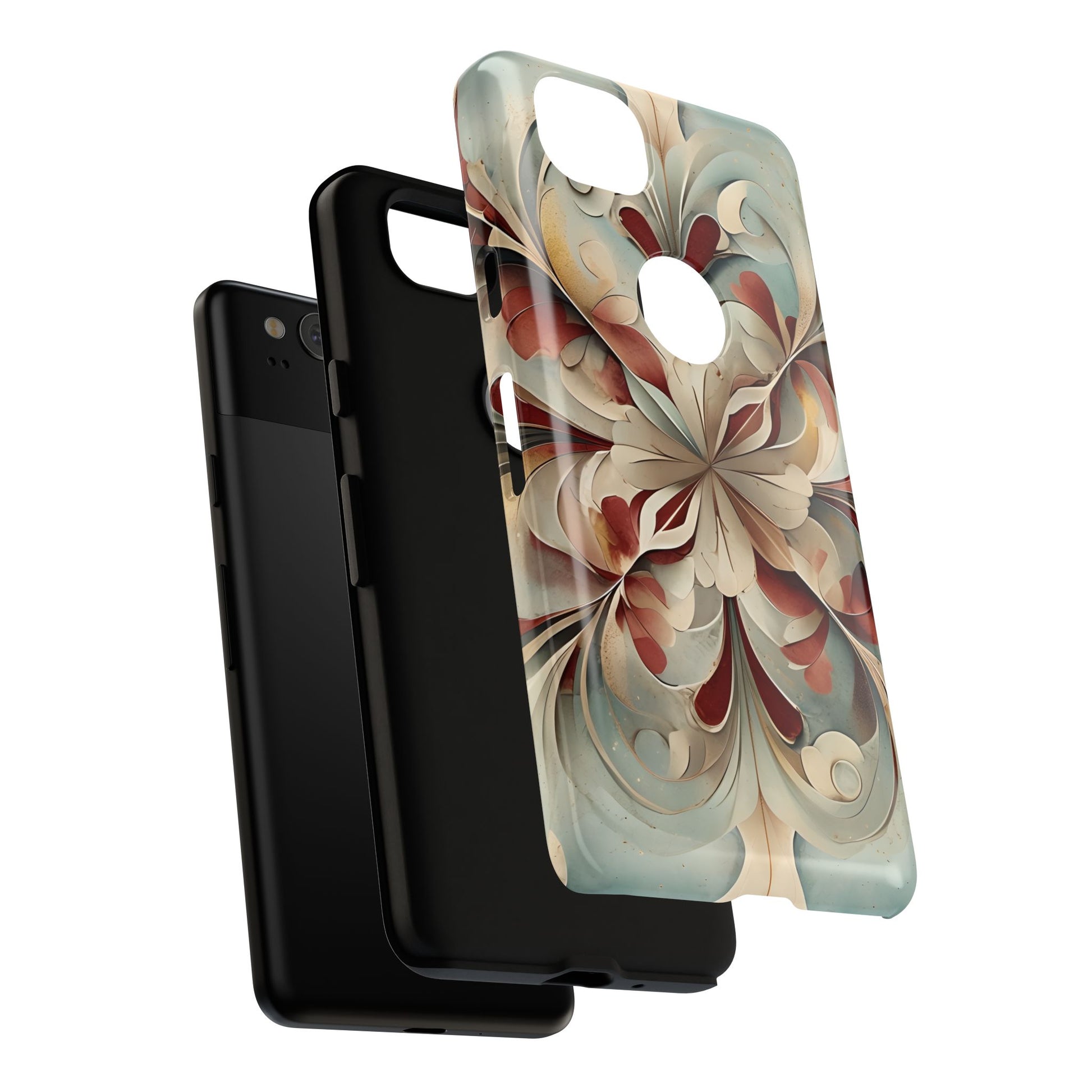 Vintage Baroque Blossom - Ornate Floral Art Google Pixel 2 Tough Phone Case - Elegant Baroque-Inspired Design