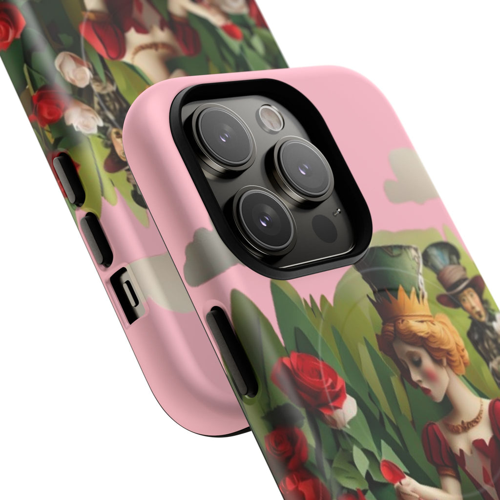 Regal Rose Court - iPhone 14 Pro MagSafe Phone Case - Whimsical Fantasy Floral Design