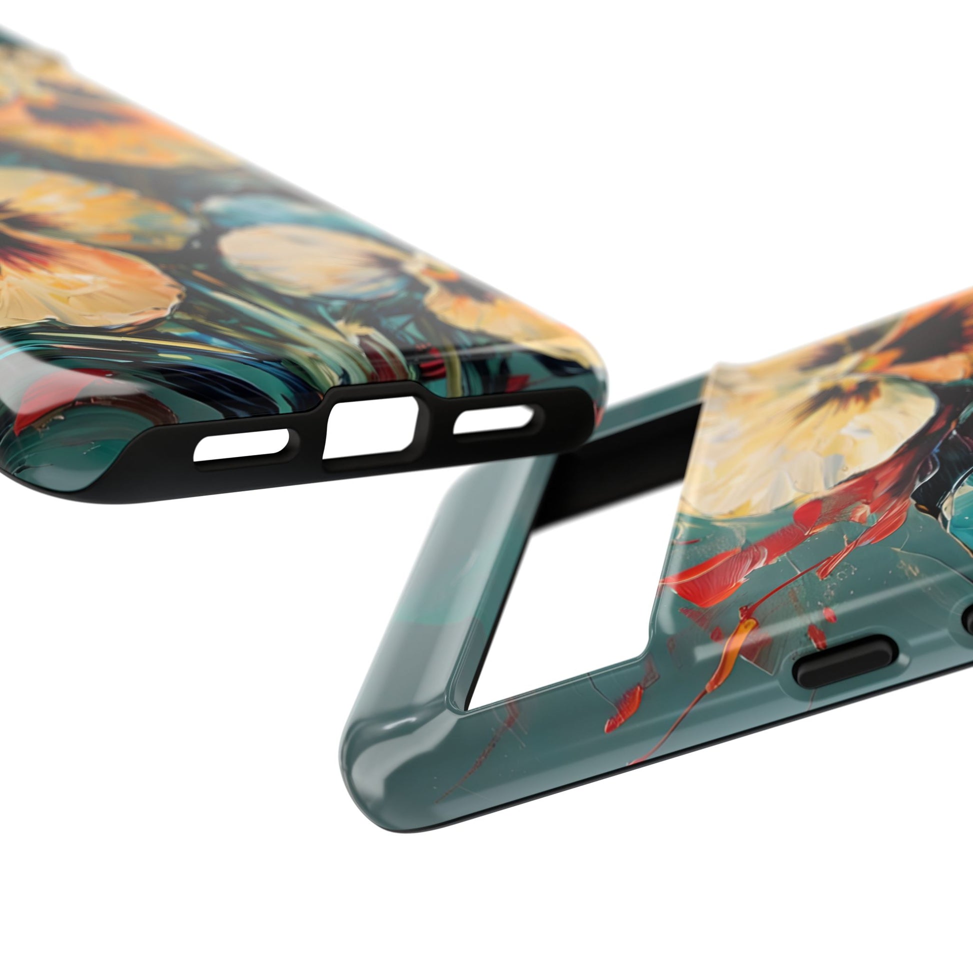 Golden Pansy Cascade Tough Case for Google Pixel 8 Pro - Floral Artistic Shockproof Cover, Elegant Protective Phone Case