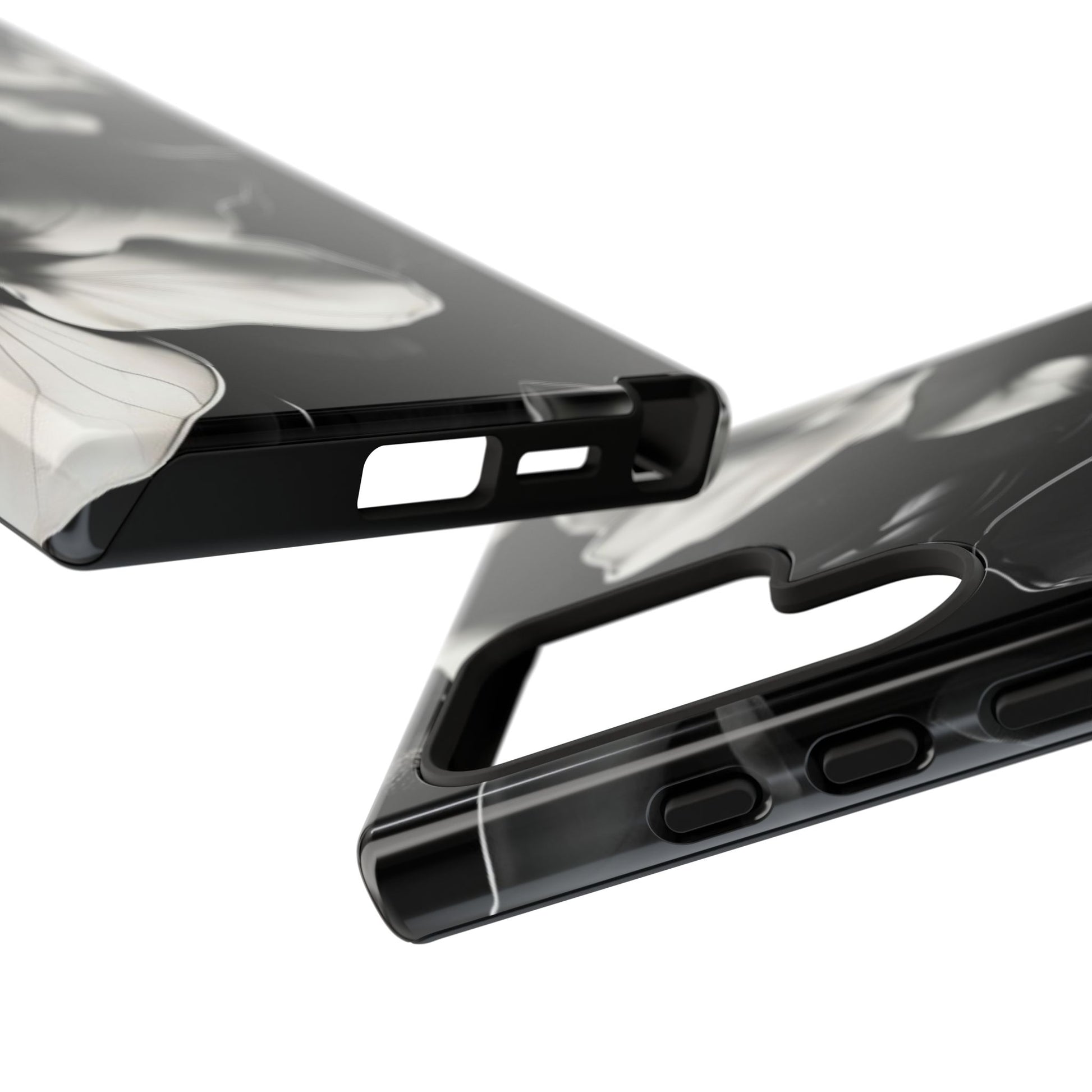 Monochrome Magnolia - Elegant Black & White Floral Samsung Galaxy S24 Ultra Tough Phone Case - Artistic Magnolia Design