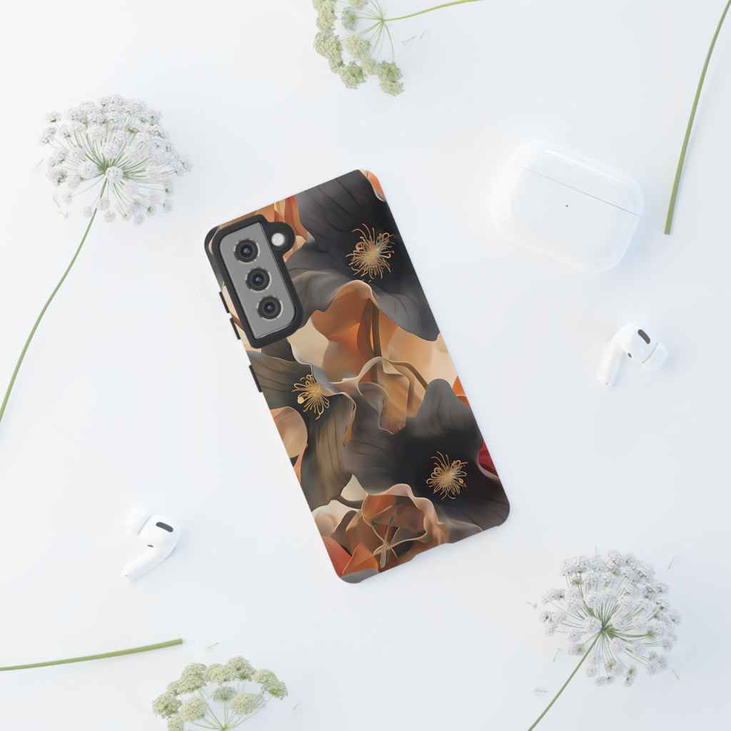 Autumn Ember - Moody Floral Art Samsung Galaxy S21 Tough Phone Case - Warm Earthy Botanical Design