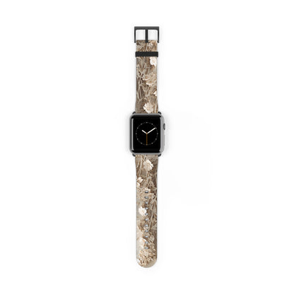 Moonlit Garden Apple Watch Band - Premium Custom Strap for Series 1-9, SE & Ultra - Artistic Vegan Leather