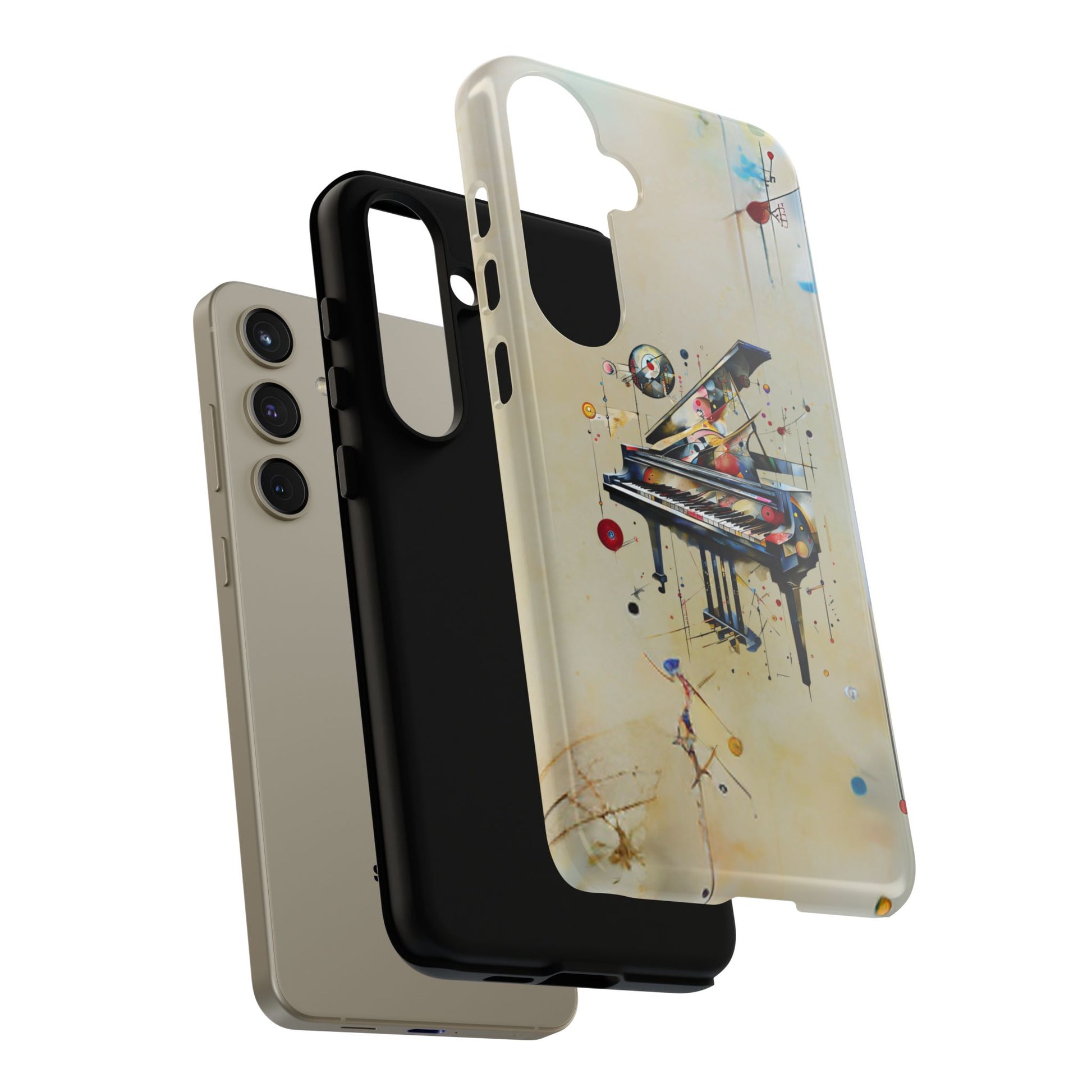Keys of Imagination Artistic Grand Piano Tough Case for Samsung Galaxy S24 Plus - Shockproof Phone Cover