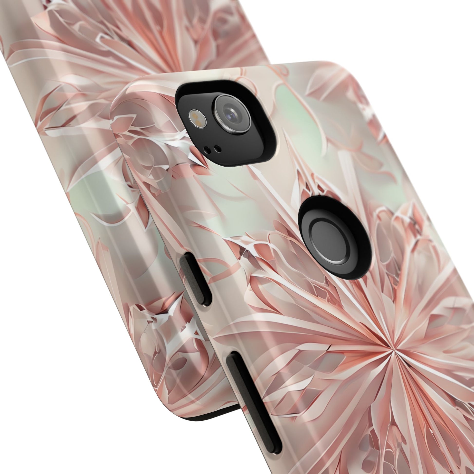 Blush Frost from our Kaleidoscope Collection - Google Pixel 2 tough case - Soft Pink Geometric Floral Design