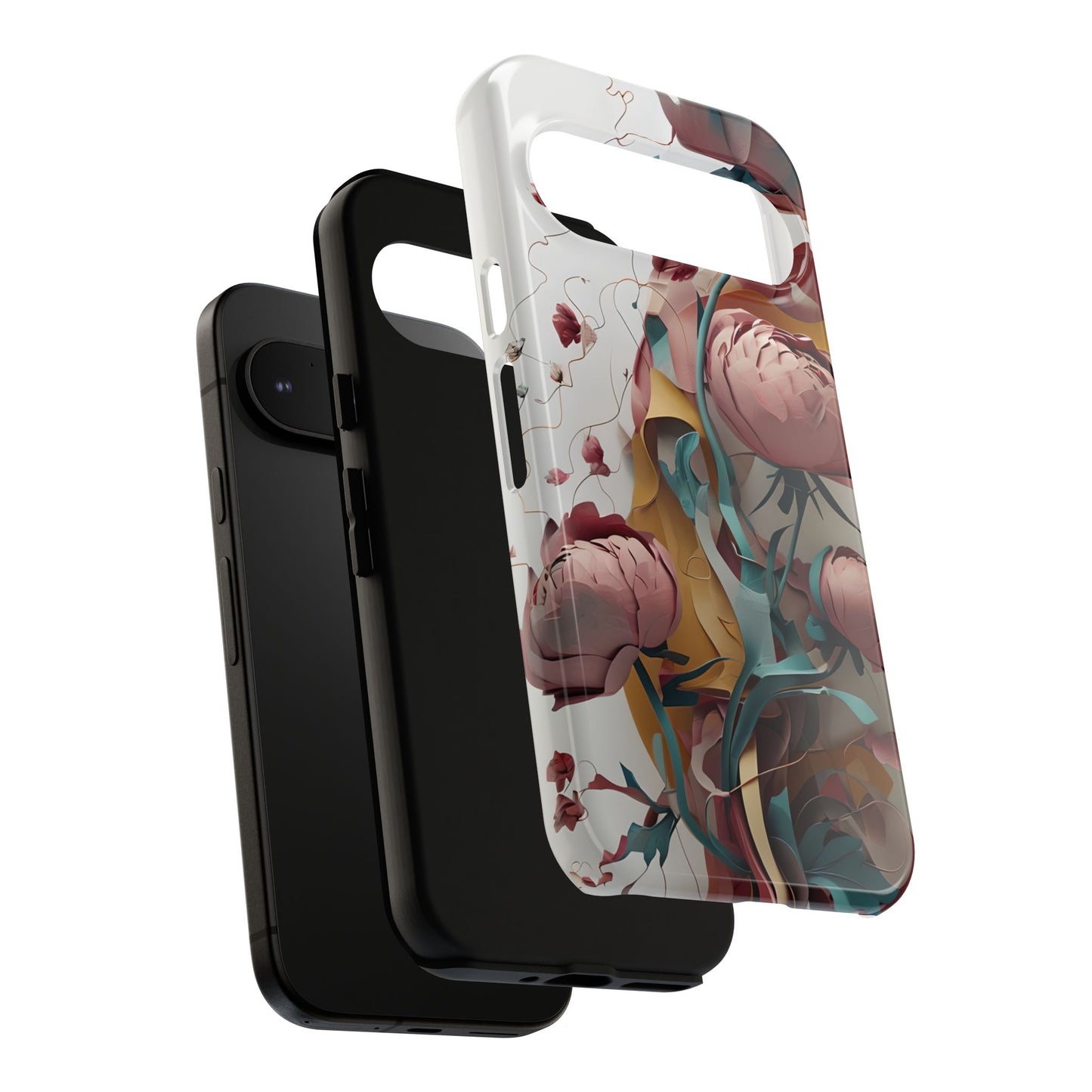 Blushing Peony Veil Google Pixel Tough Case
