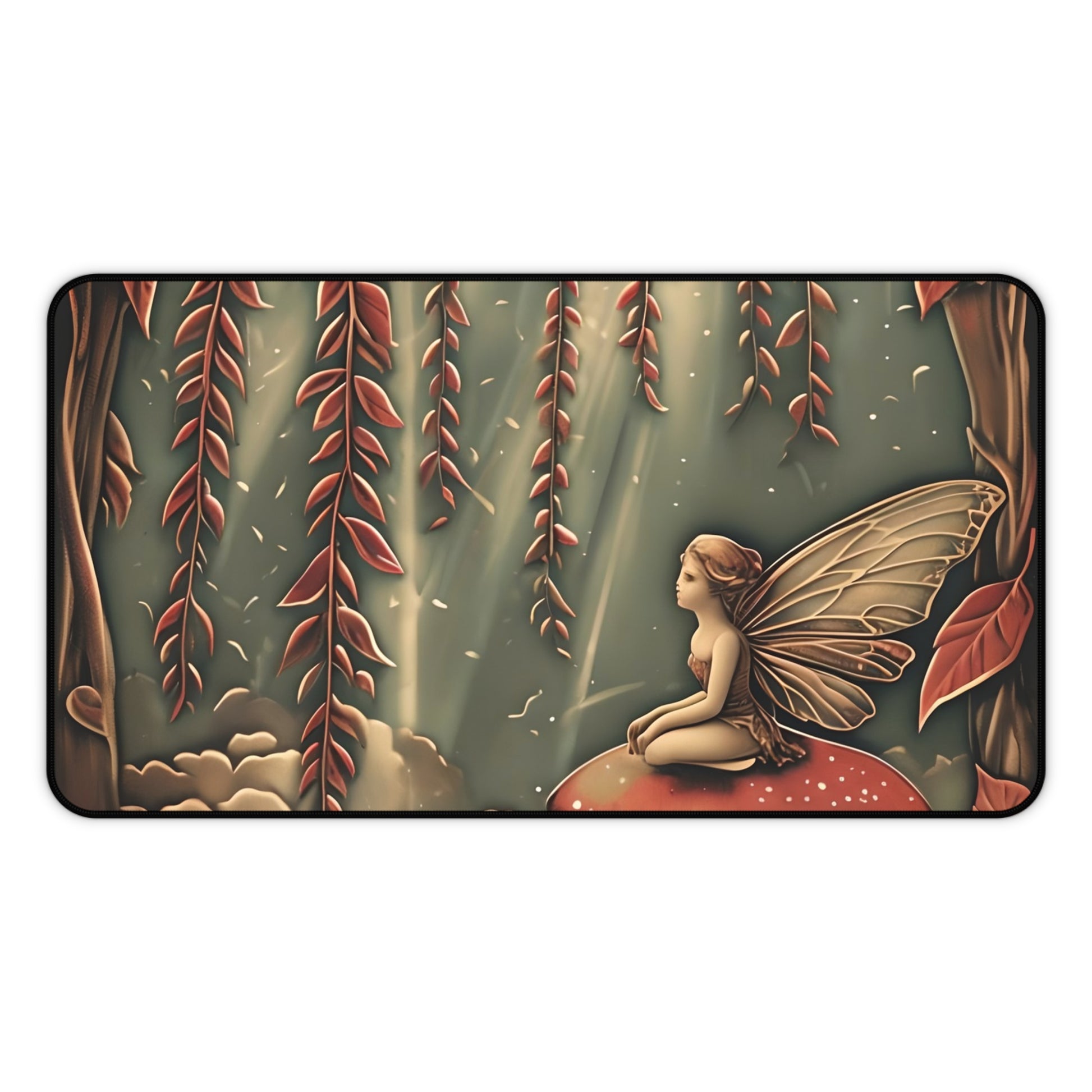 Willow Whisper Designer Desk Mat - Premium Office Desk Pad, 3 Sizes Available, Artistic Workspace Protection