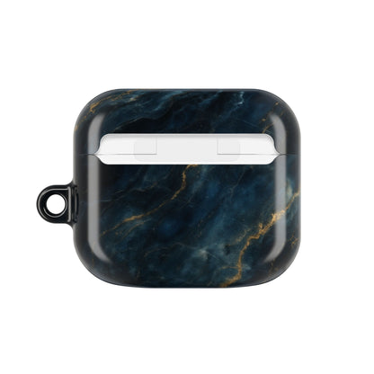 Midnight Marble AirPod Case - Navy & Gold Marble Earbud Cover for Gen 1, 2, 3, Pro Gen 1 & 2