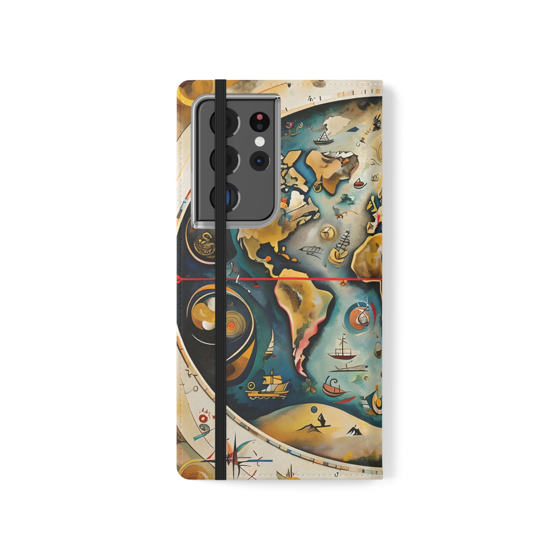 Celestial Map - Vintage-Inspired Phone Wallet Case for Samsung Galaxy S21 Ultra