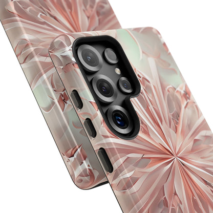 Blush Frost from our Kaleidoscope Collection - Samsung Galaxy tough case - Soft Pink Geometric Floral Design