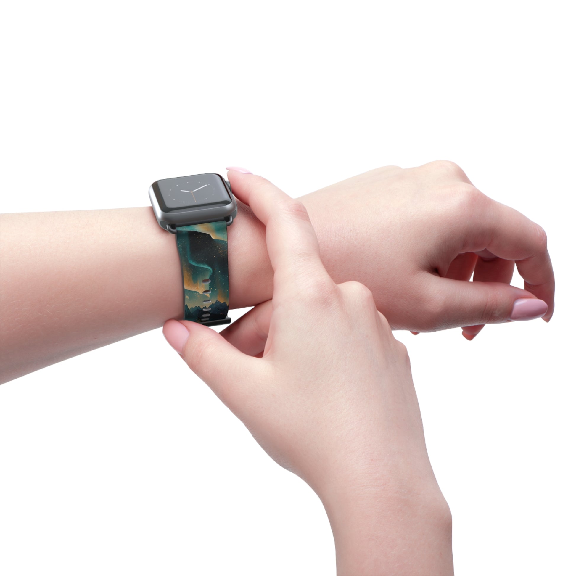 Aurora Dreamscape Apple Watch Band - Artistic Northern Lights Strap