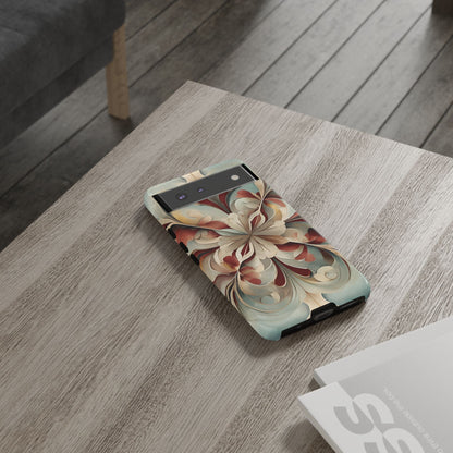Vintage Baroque Blossom - Ornate Floral Art Google Pixel Tough Phone Case - Elegant Baroque-Inspired Design
