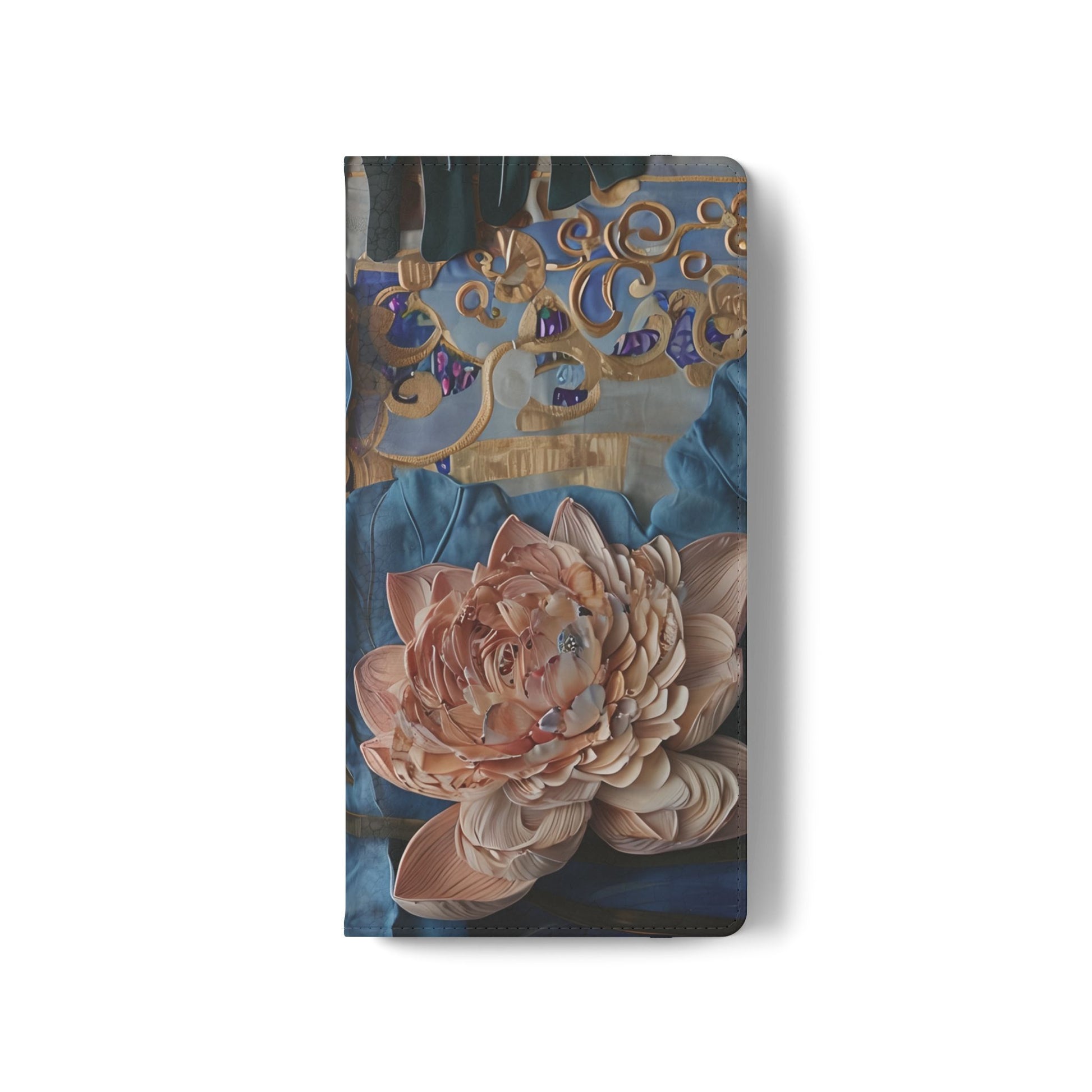 Peony Midnight Tapestry Wallet Phone Case - Flip Cover for Samsung Galaxy S21 Ultra - Floral and Tapestry Design