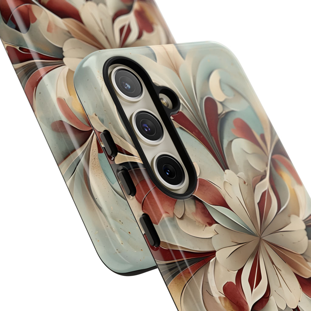 Vintage Baroque Blossom - Ornate Floral Art Samsung Galaxy S24 Plus Tough Phone Case - Elegant Baroque-Inspired Design