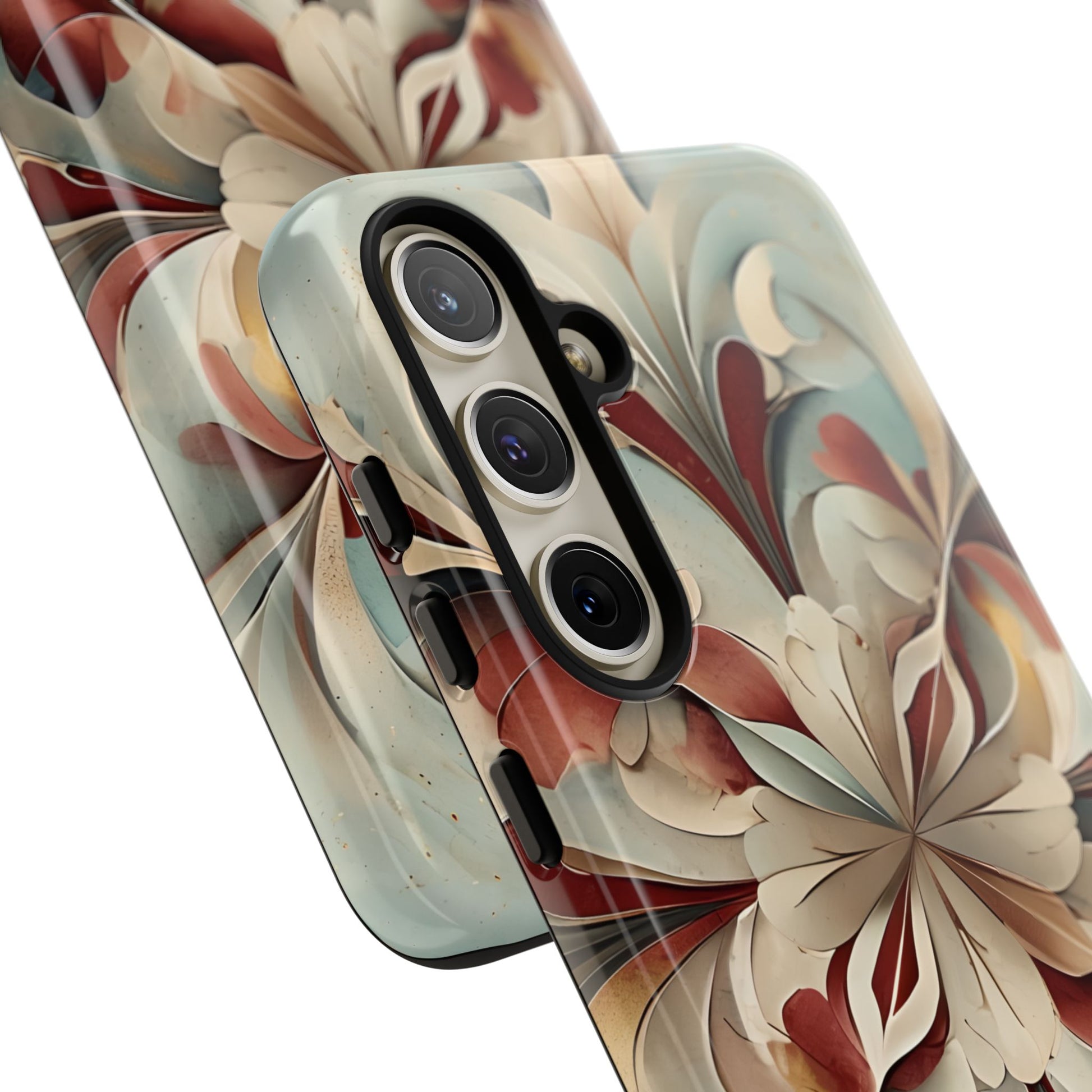 Vintage Baroque Blossom - Ornate Floral Art Samsung Galaxy S24 Plus Tough Phone Case - Elegant Baroque-Inspired Design