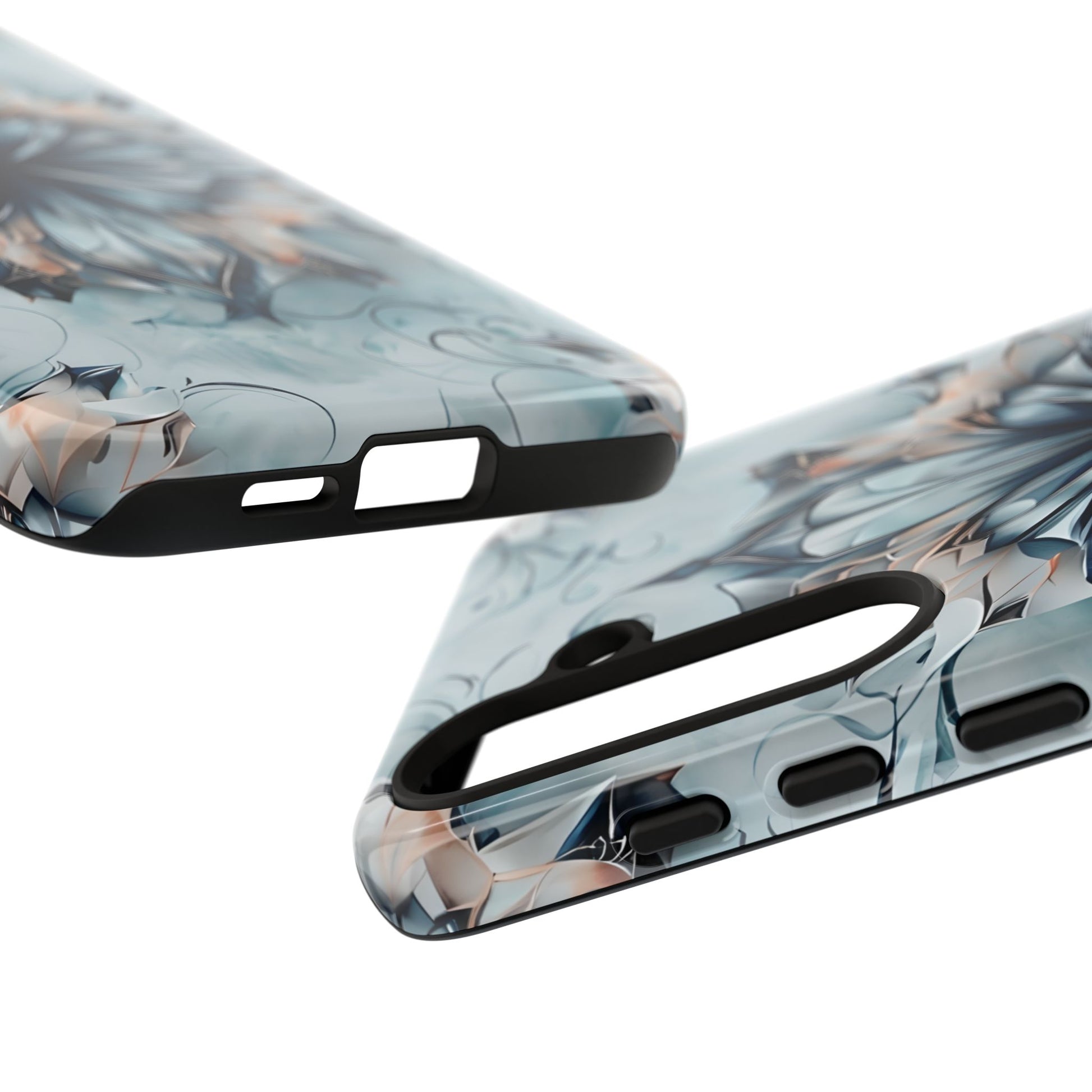Indigo Mirage - Artistic Kaleidoscope Collection Artistic Floral - Samsung Galaxy S24 Plus Tough Phone Case - Bold Indigo Symmetrical Design