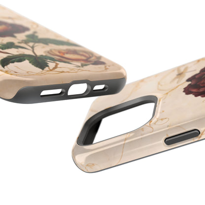Vintage Burgundy Rose iPhone MagSafe Case
