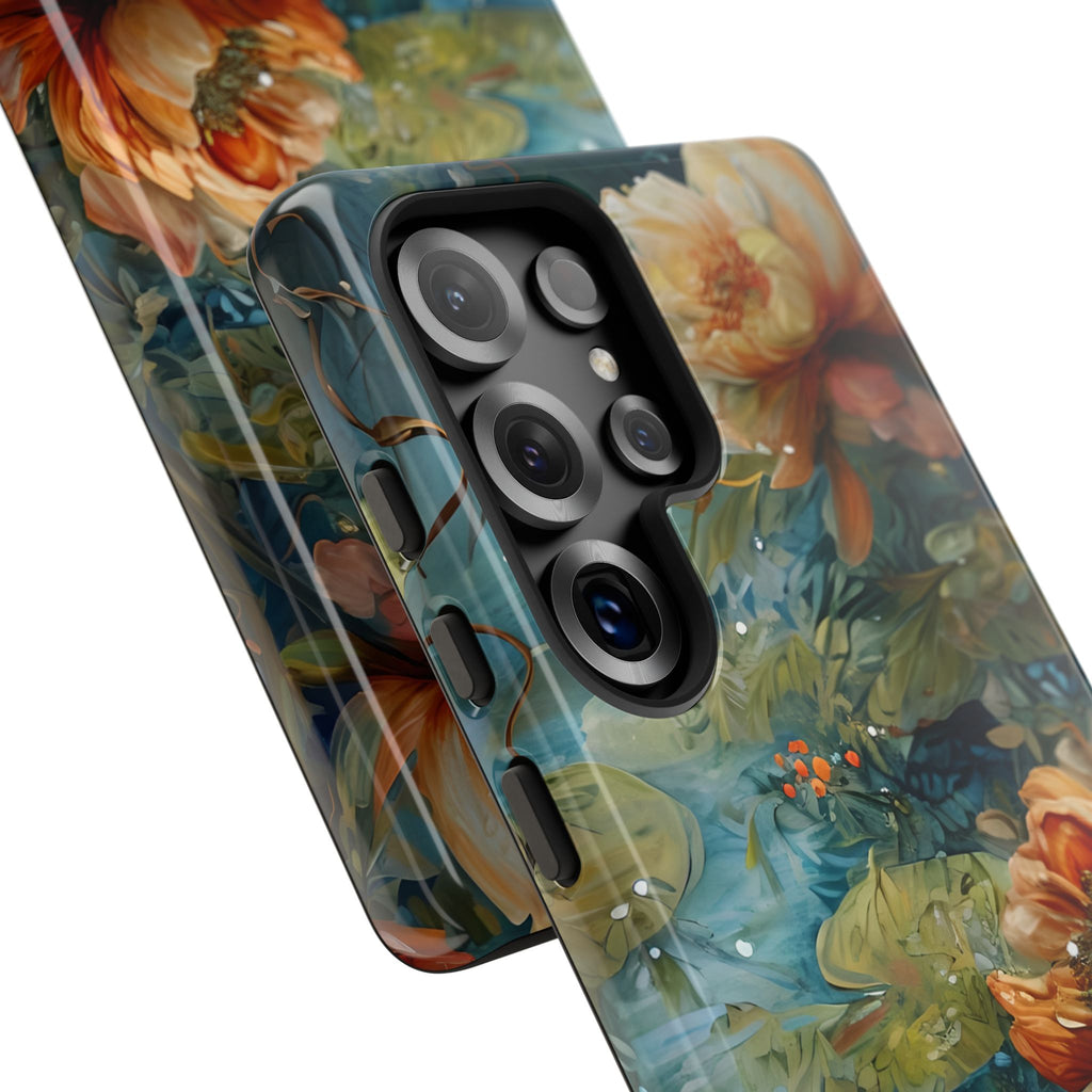 Waterlily Nocturne Samsung Galaxy S25 Ultra Case - Artistic Mountain Lake Design, Nature-Inspired Protective Cover, Elegant Gift for Outdoor Lovers