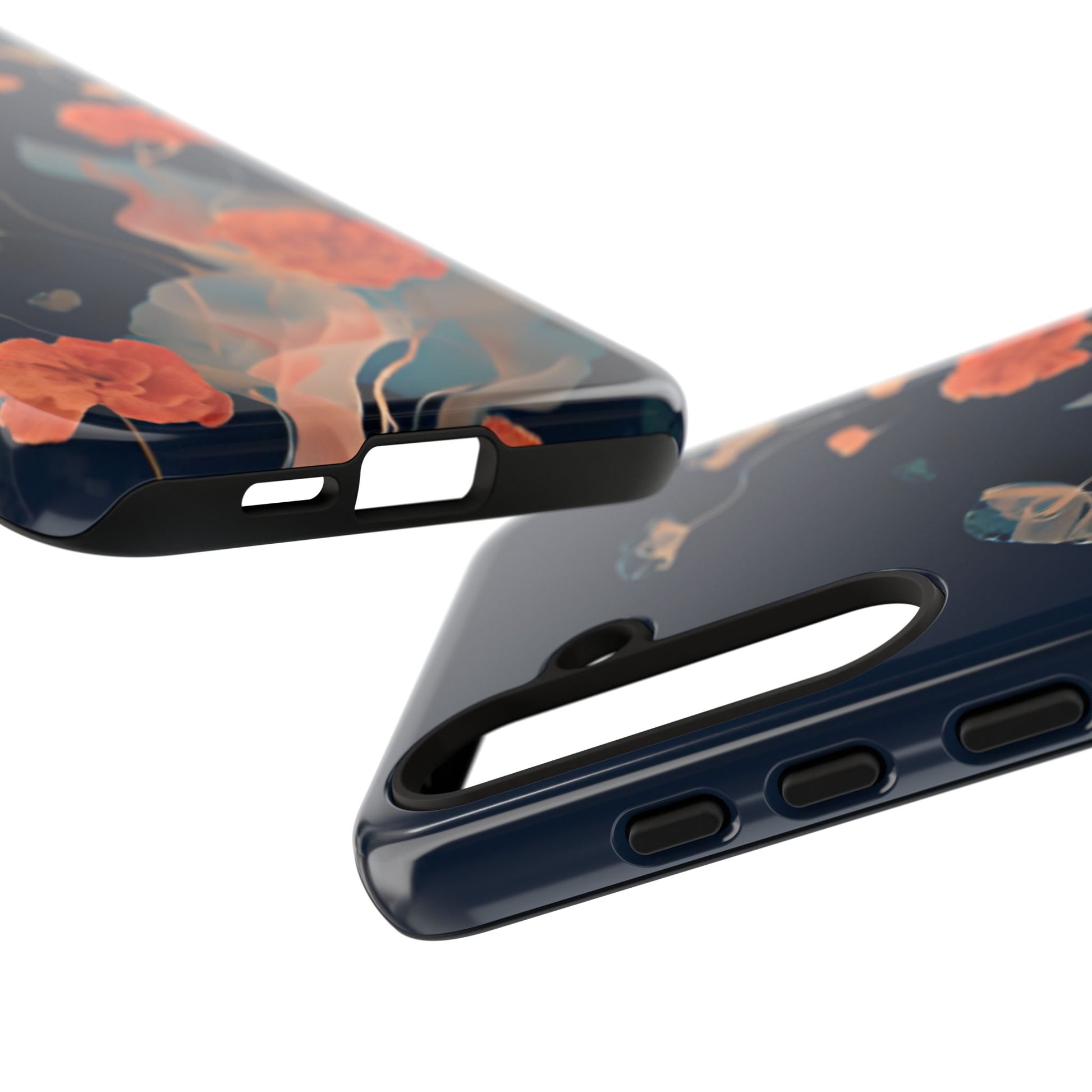 Lotus Reverie - Elegant Artistic Floral Samsung Galaxy S24 Plus Tough Phone Case - Painterly Lotus Blossom Design