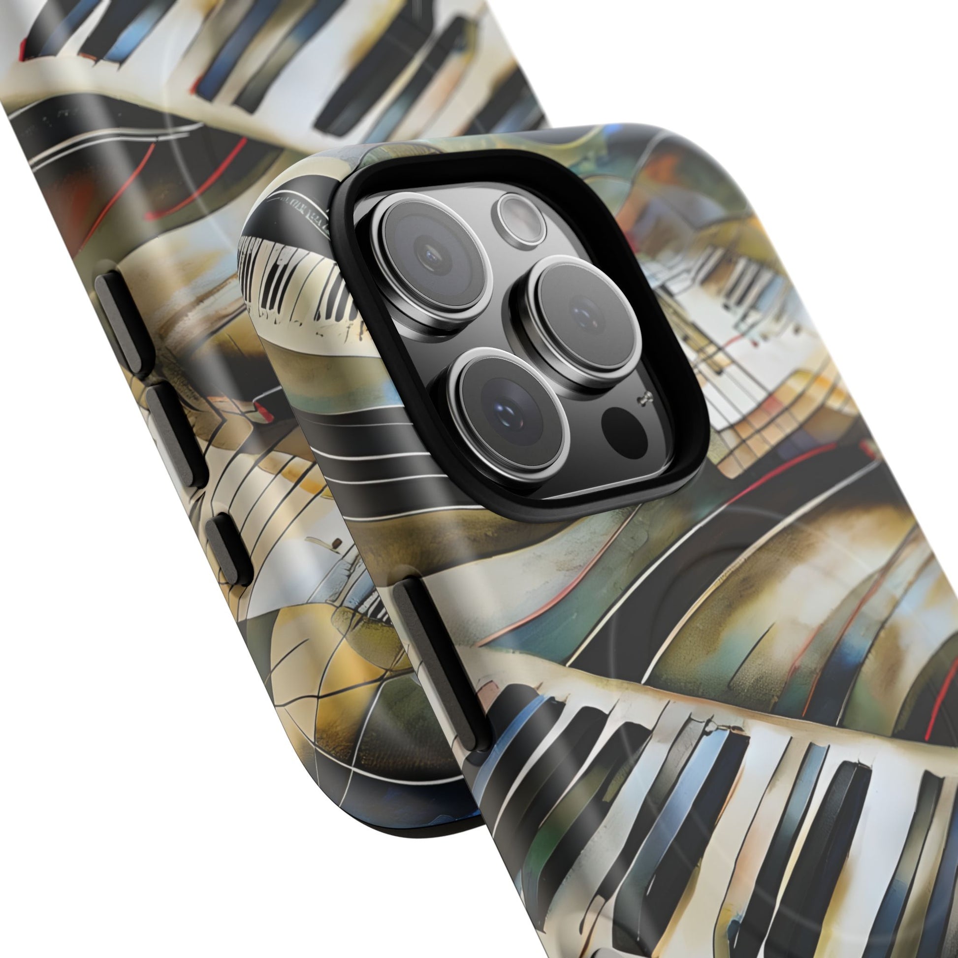 Ivory Cascade Abstract Keyboard Music iPhone 16 Pro MagSafe Case