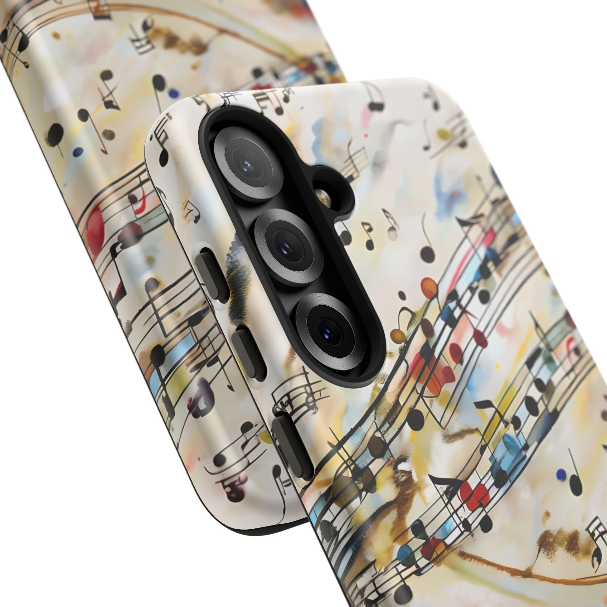 Melodic Flow Abstract Music Notes Tough Case for Samsung Galaxy S25 Plus- Premium Shockproof Designer Phone Cover