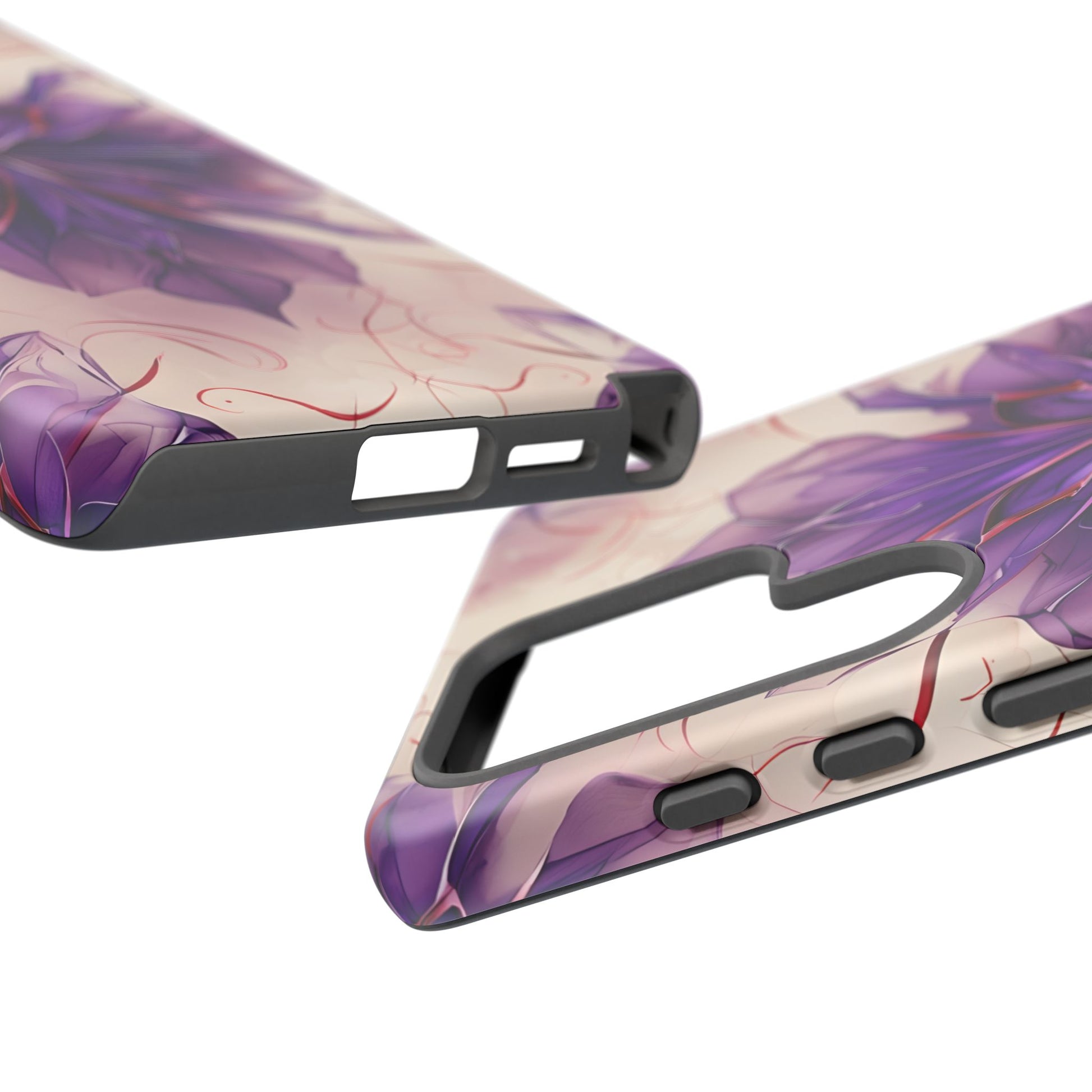 Violet Reverie - Kaleidoscope Collection Artistic Floral Burst - Samsung Galaxy S25 Ultra Tough Phone Case - Bold Purple Symmetrical Design