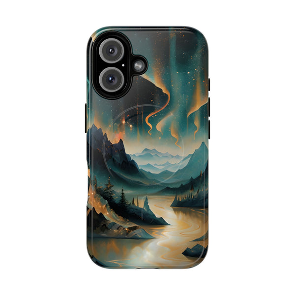 Aurora Dreamscape iPhone 16 Case - Northern Lights Art, MagSafe, Tough Protection