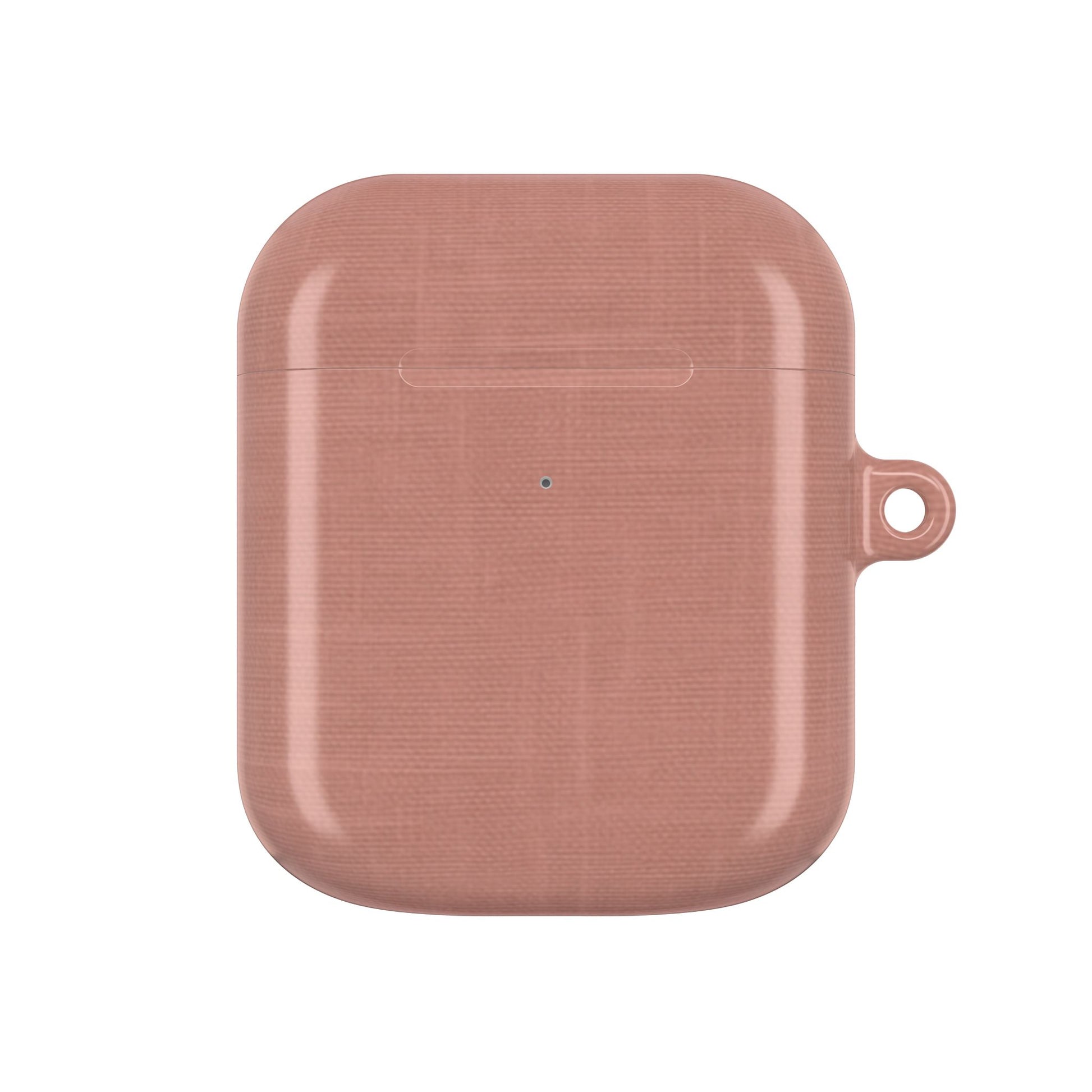 Terracotta Linen AirPods Case - Minimalist Smooth Weave Texture Cover for Gen 1, 2, 3, Pro Gen 1 & 2