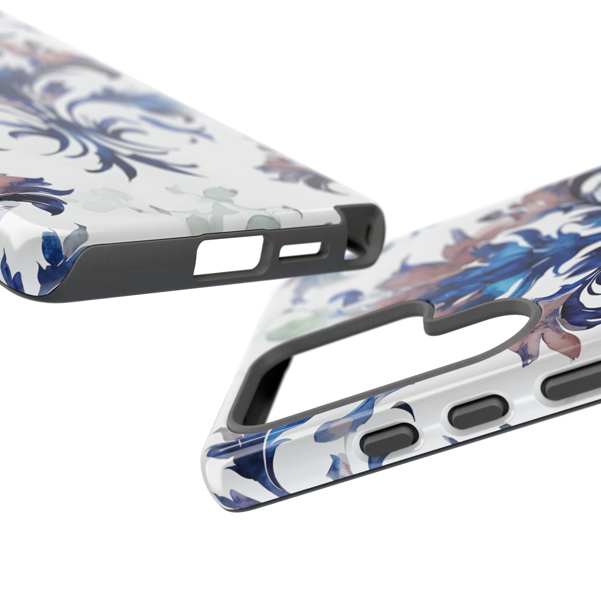 Delft Reverie - Elegant Blue & White Samsung S25 Ultra Tough Phone Case - Dutch Delftware-Inspired Floral Design