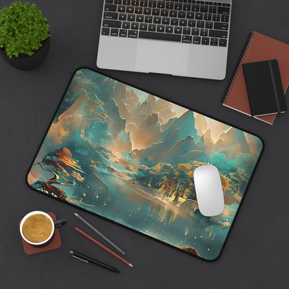 Misty Horizon Desk Mat - Premium Office Desk Pad, 3 Sizes Available, Artistic Workspace Protection