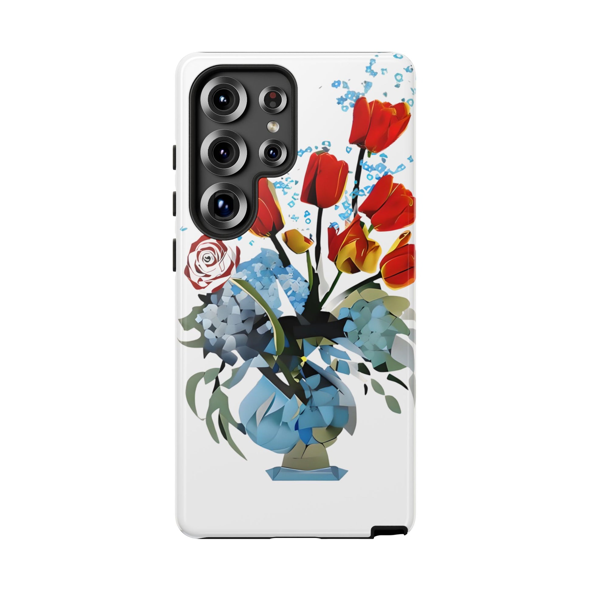 Bouquet Brilliance - Artistic Floral Samsung S25 Ultra Phone Case - Vibrant Tulip, Rose & Hydrangea Design