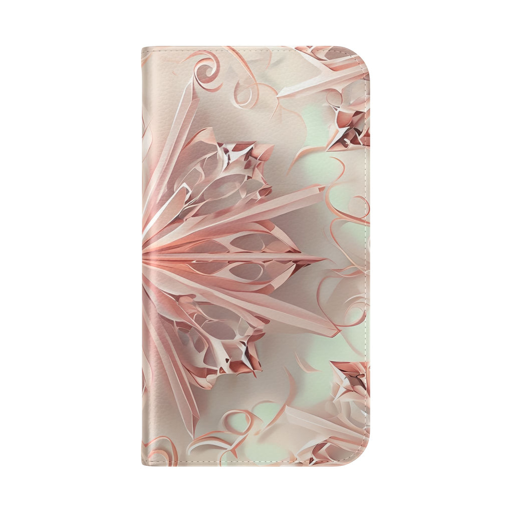 Blush Frost - Abstract Wallet Phone Case for iPhone 16 Pro