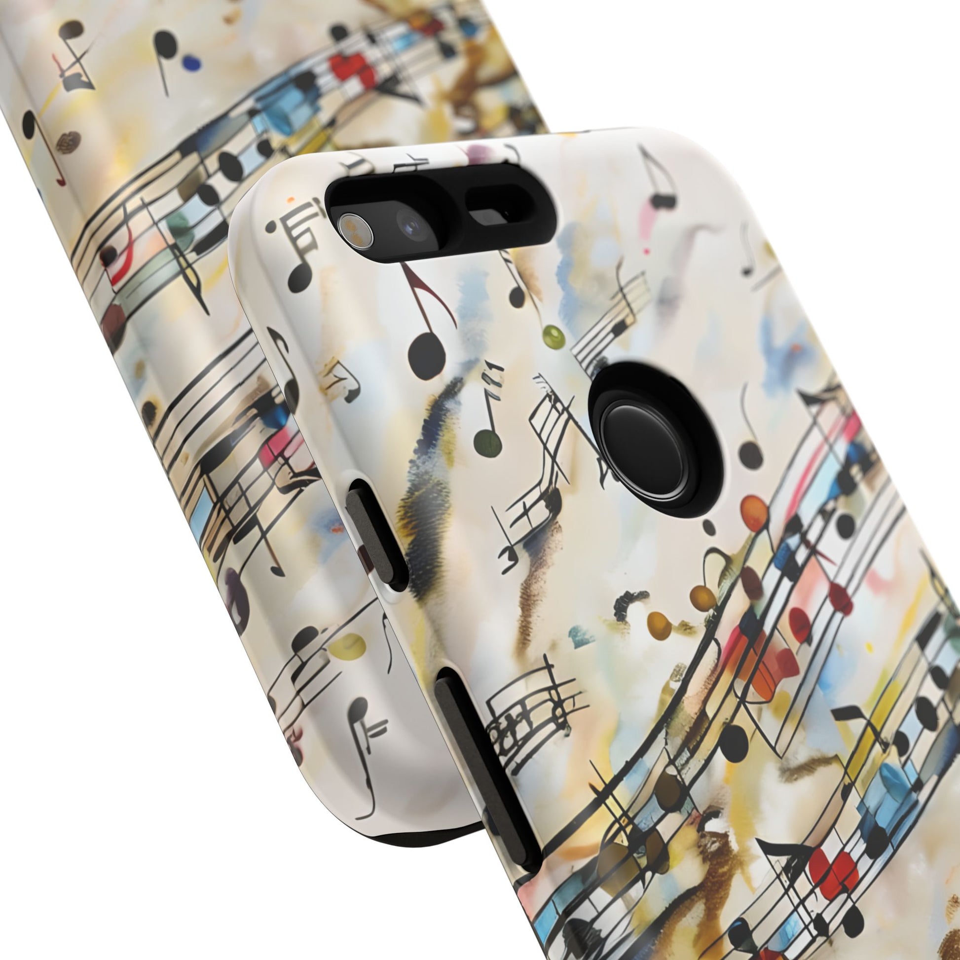 Melodic Flow Abstract Music Notes Tough Case for Google Pixel XL - Shockproof Phone Cover