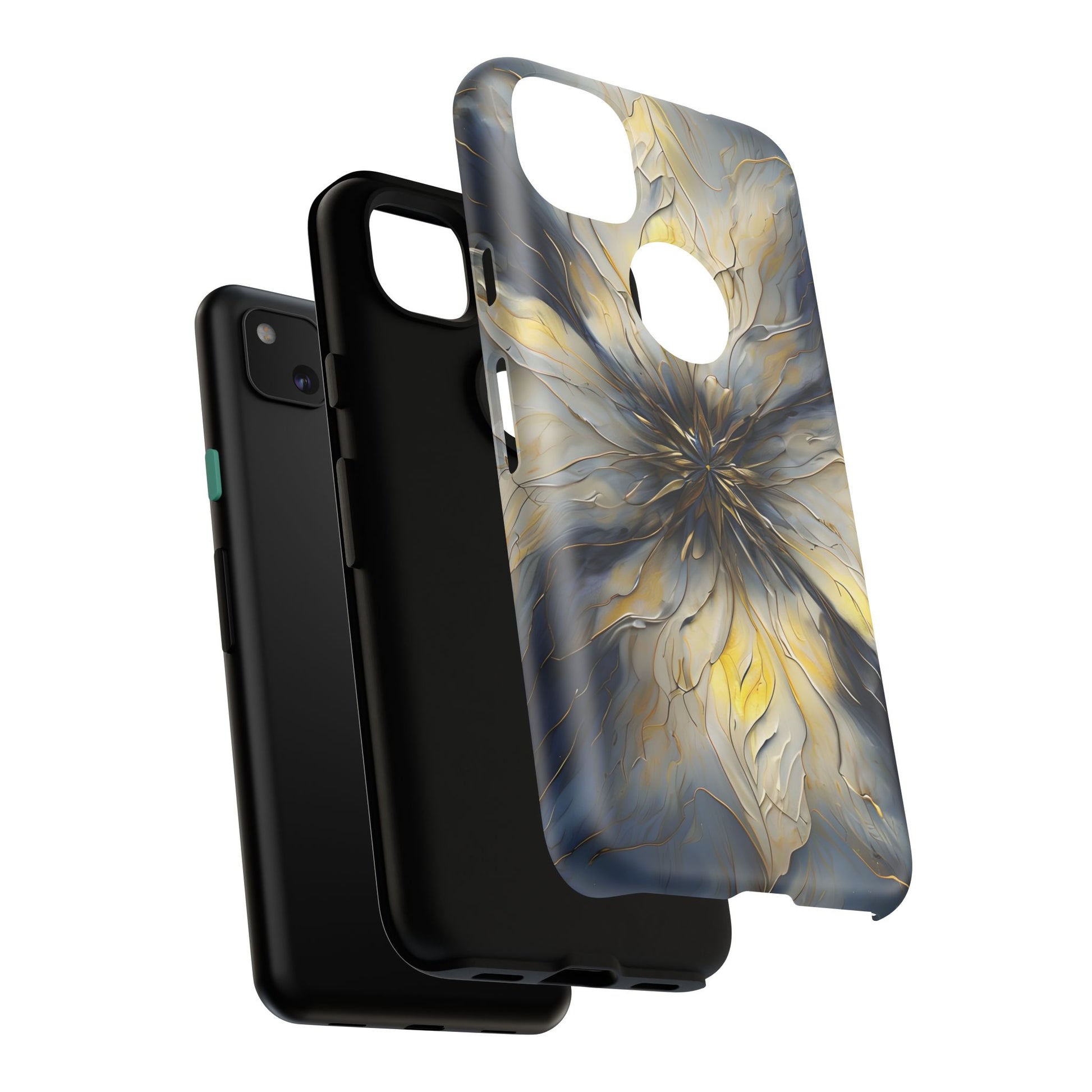 Luminous Petal Tough Case for Google Pixel 4a- Premium Artistic Shockproof Cover, Elegant Protective Phone Case
