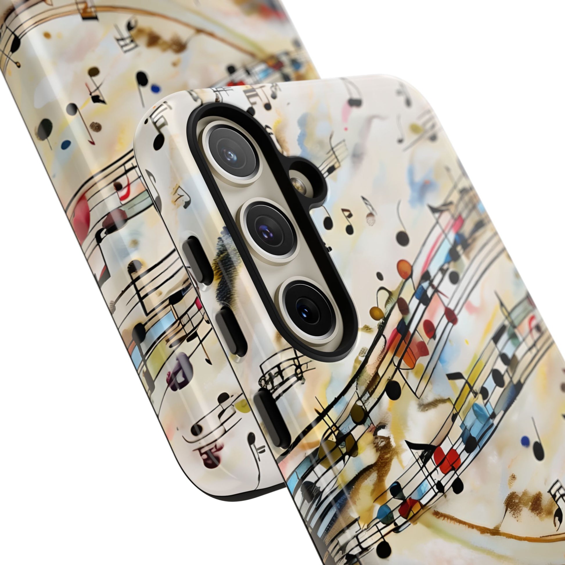 Melodic Flow Abstract Music Notes Tough Case for Samsung Galaxy S24 Plus- Premium Shockproof Designer Phone Cover
