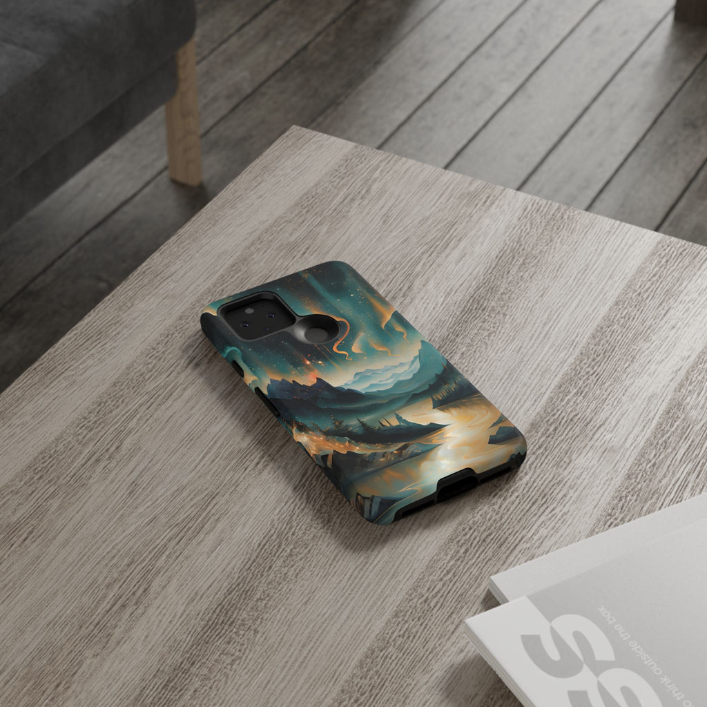 Aurora Dreamscape Tough Case for Google Pixel 5 5G - Northern Lights Artistic Shockproof Cover, Elegant Protective Phone Case