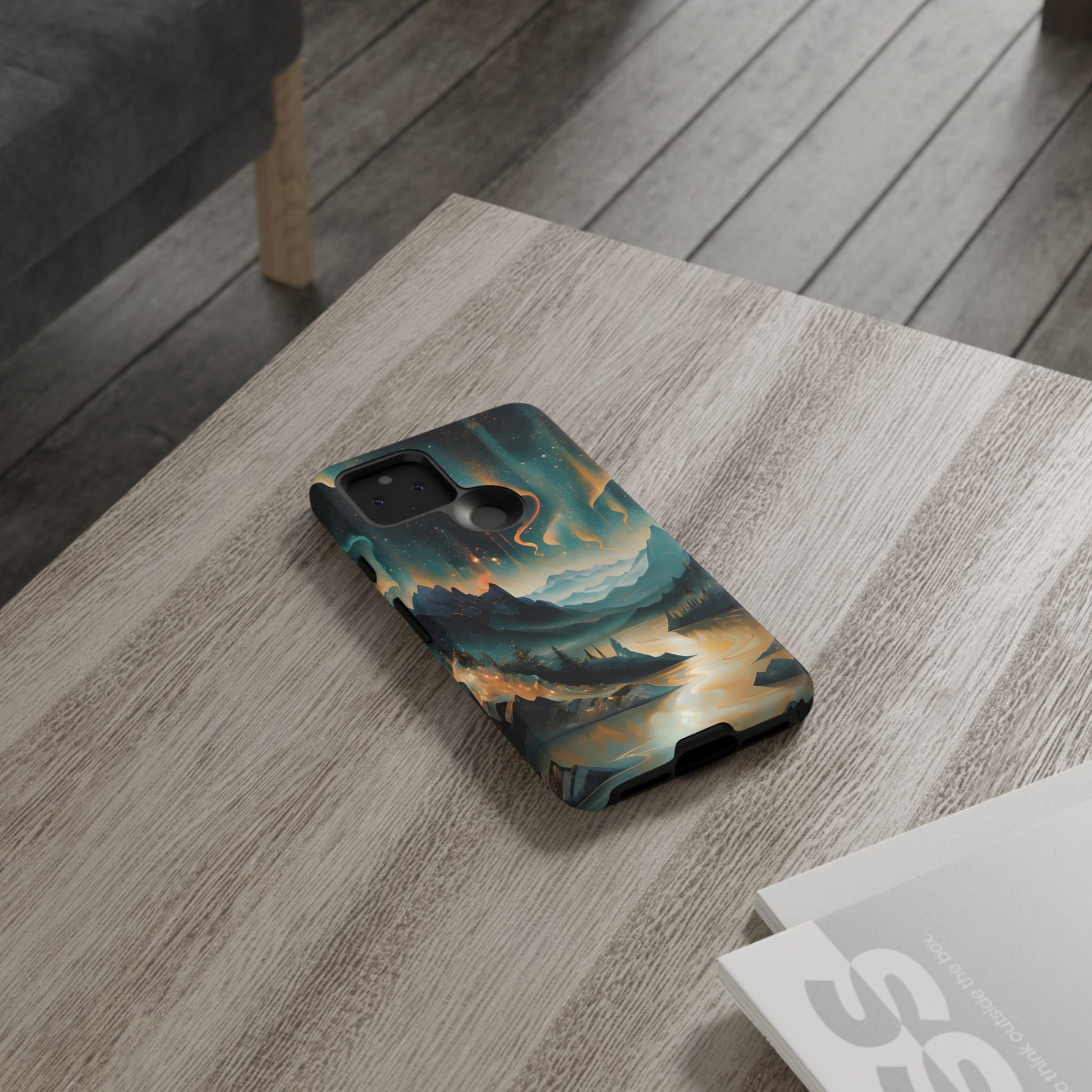 Aurora Dreamscape Tough Case for Google Pixel 5 5G - Northern Lights Artistic Shockproof Cover, Elegant Protective Phone Case