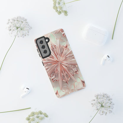 Blush Frost from our Kaleidoscope Collection - Samsung Galaxy tough case - Soft Pink Geometric Floral Design