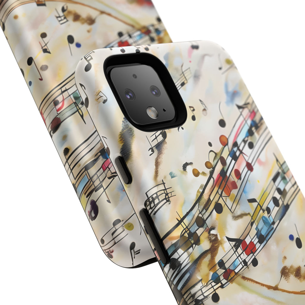 Melodic Flow Abstract Music Notes Tough Case for Google Pixel 4XL - Shockproof Phone Cover