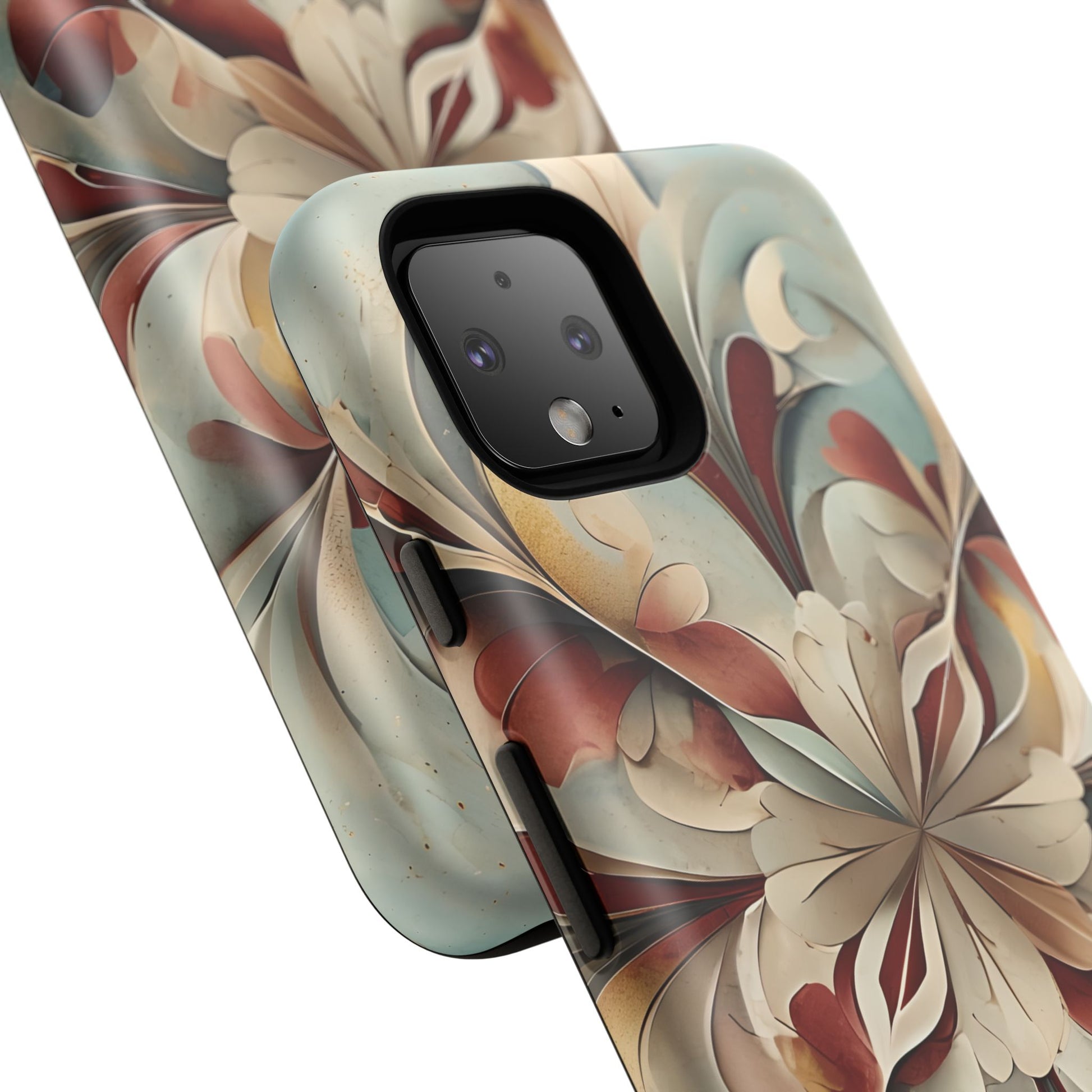 Vintage Baroque Blossom - Ornate Floral Art Google Pixel 4 Tough Phone Case - Elegant Baroque-Inspired Design