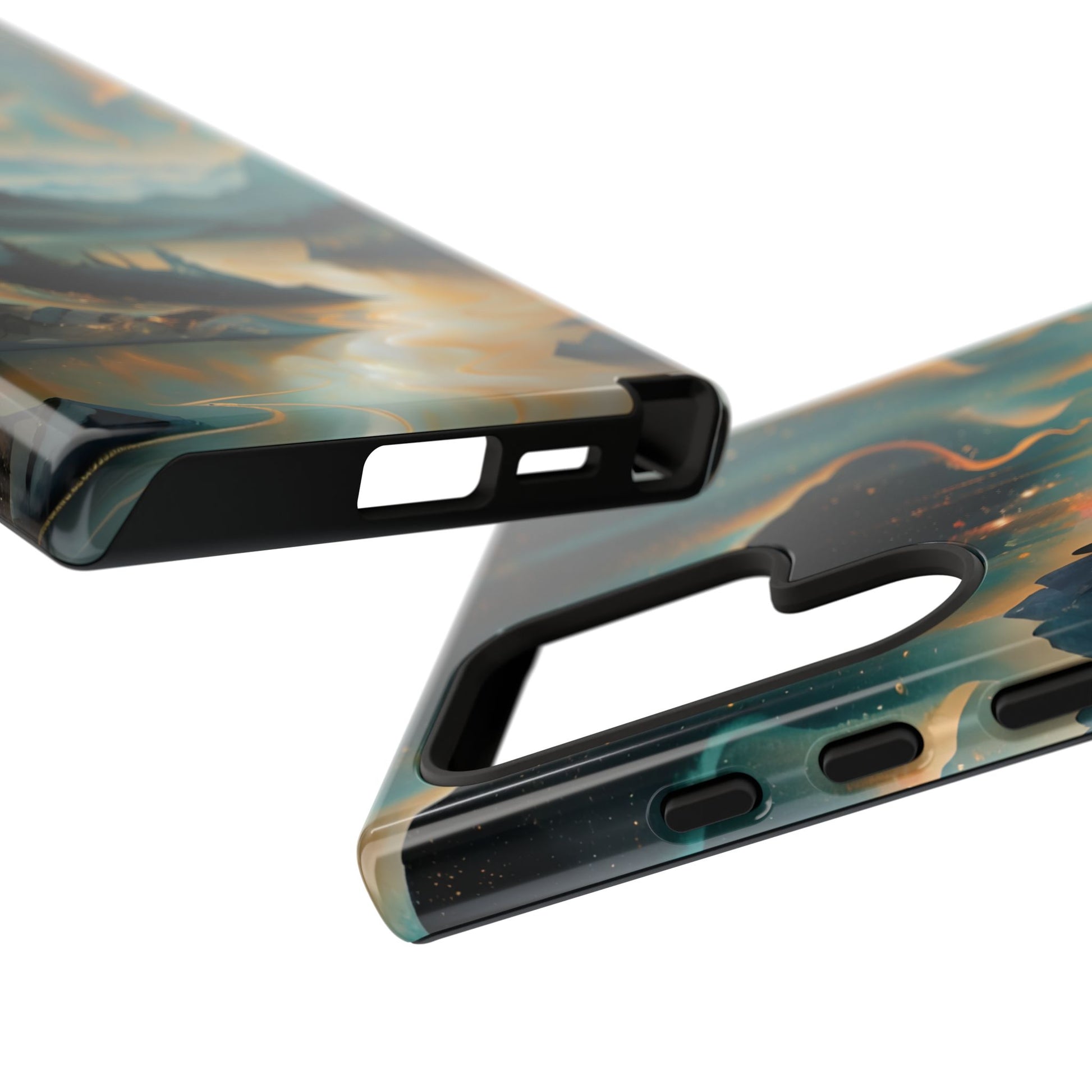 Aurora Dreamscape Samsung Galaxy S24 Ultra Tough Case - Artistic Northern Lights Cover - Premium Abstract Design