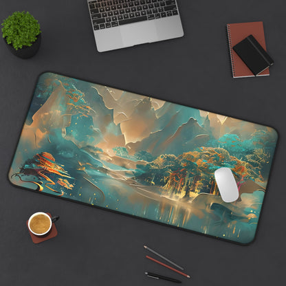 Misty Horizon Desk Mat - Premium Office Desk Pad, 3 Sizes Available, Artistic Workspace Protection