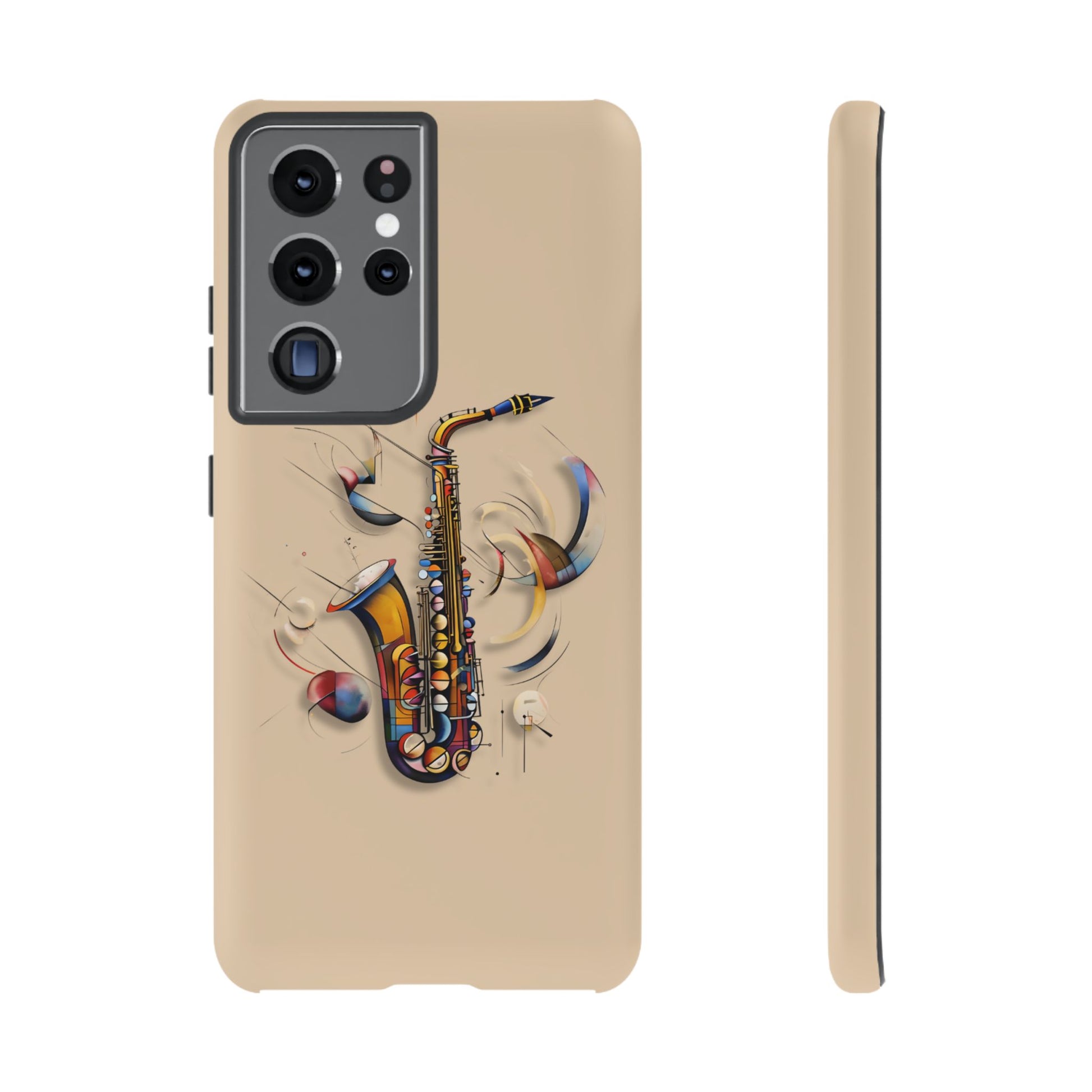 Brass Rhapsody Artistic Saxophone Music Tough Case for Samsung Galaxy S21 Ultra - Shockproof Phone Cover