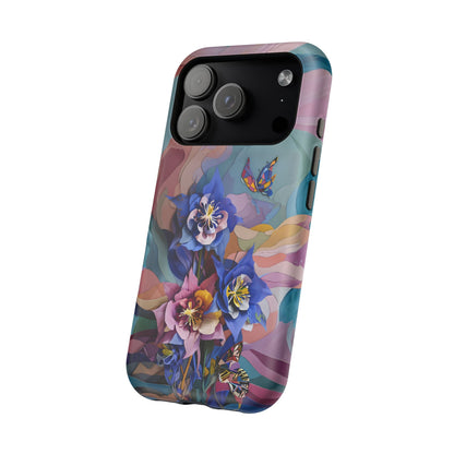 Blue Columbine Carnivale iPhone MagSafe Case