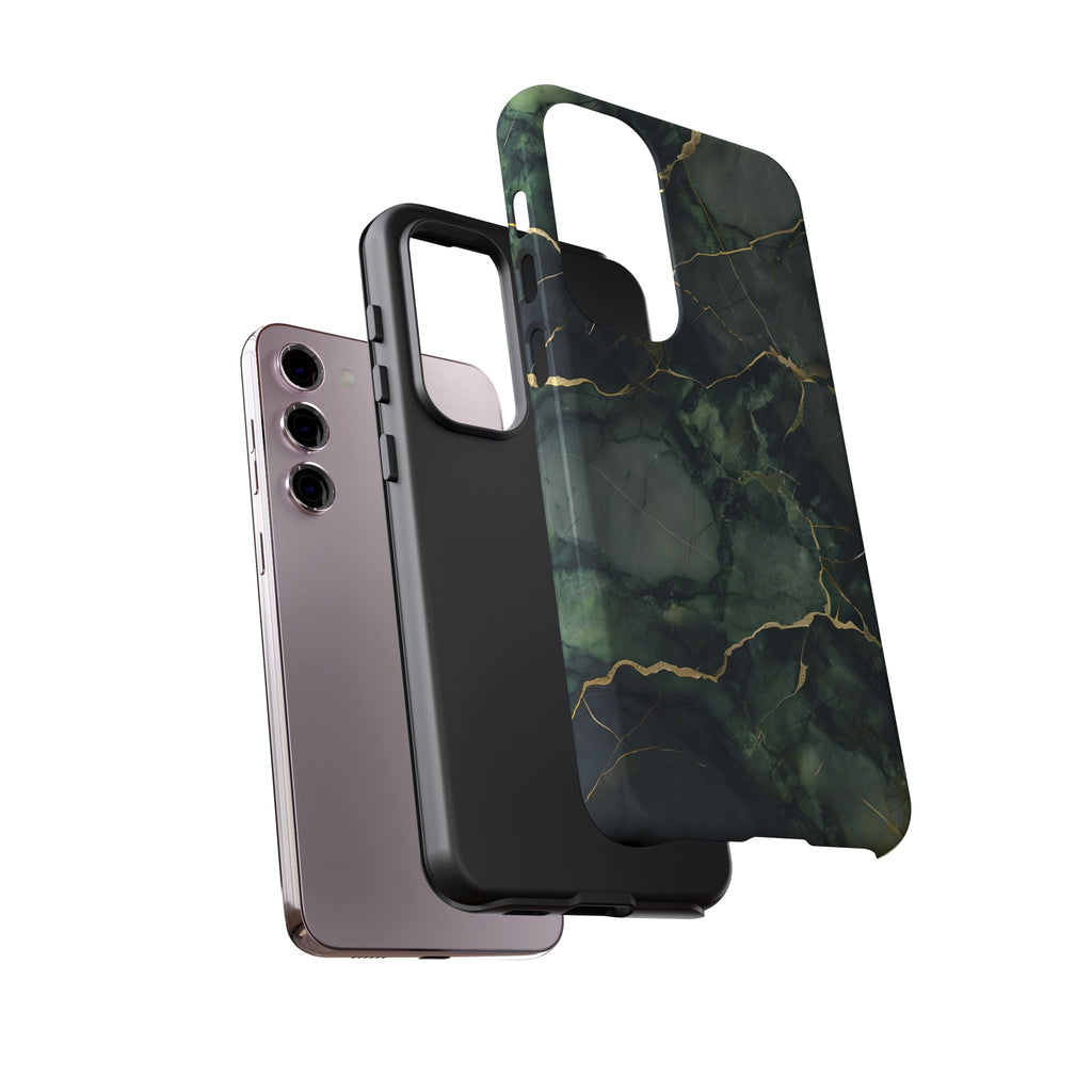 Verdant Vein Tough Case for Samsung Galaxy S23 Plus - Luxury Gold Vein, Nature-Inspired Protective Cover
