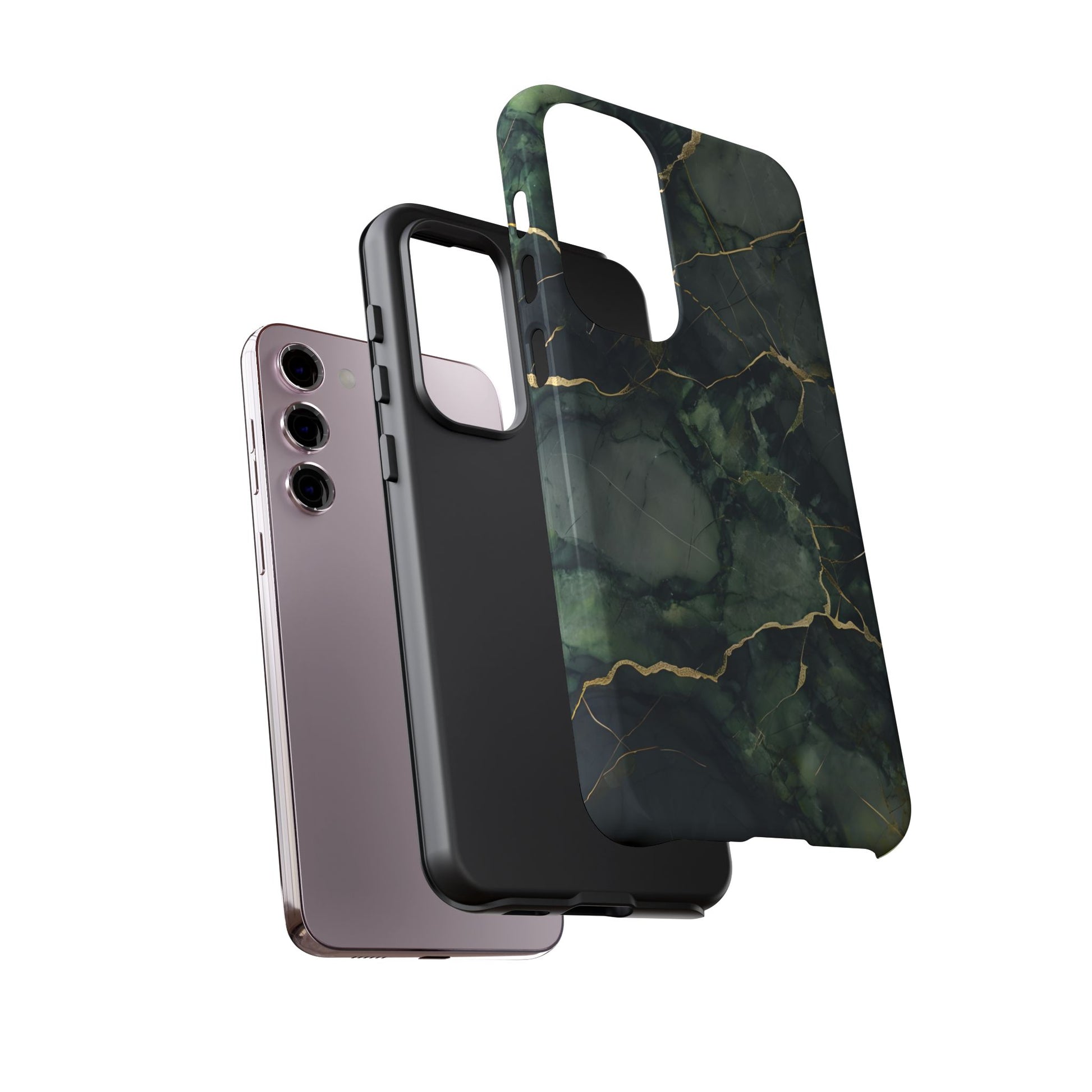 Verdant Vein Tough Case for Samsung Galaxy S23 Plus - Luxury Gold Vein, Nature-Inspired Protective Cover